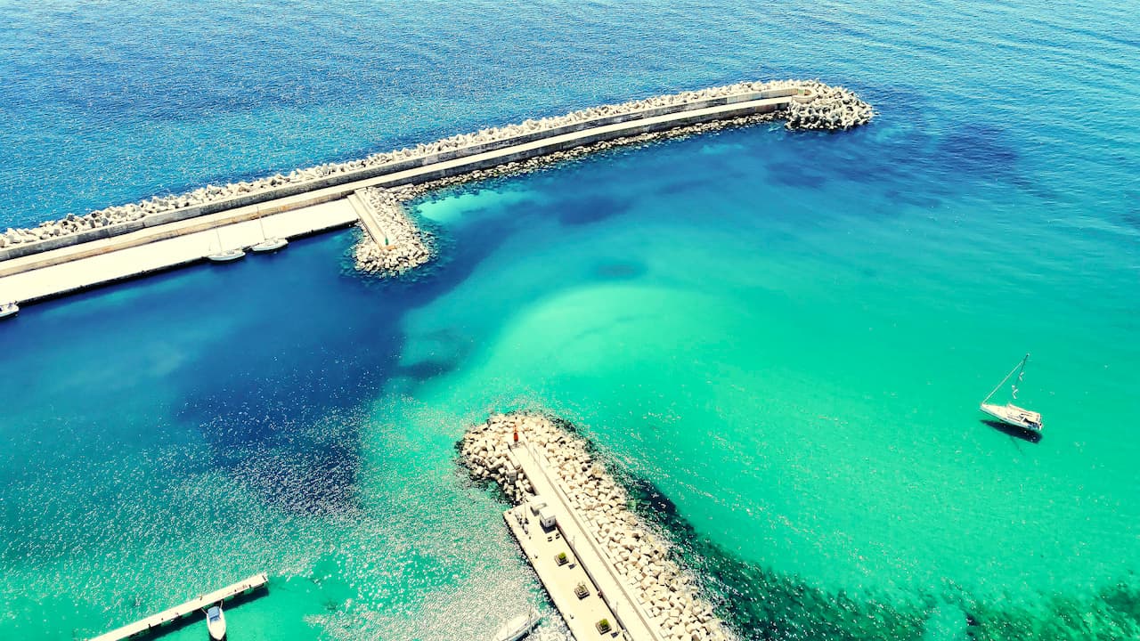 Clear waters along the Leuca coast